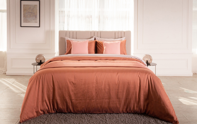 Jviva Bedding - Octagon Collection - Rosewood Pink