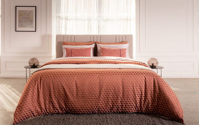 Jviva - Bedding Polygon Collection - Rosewood Pink